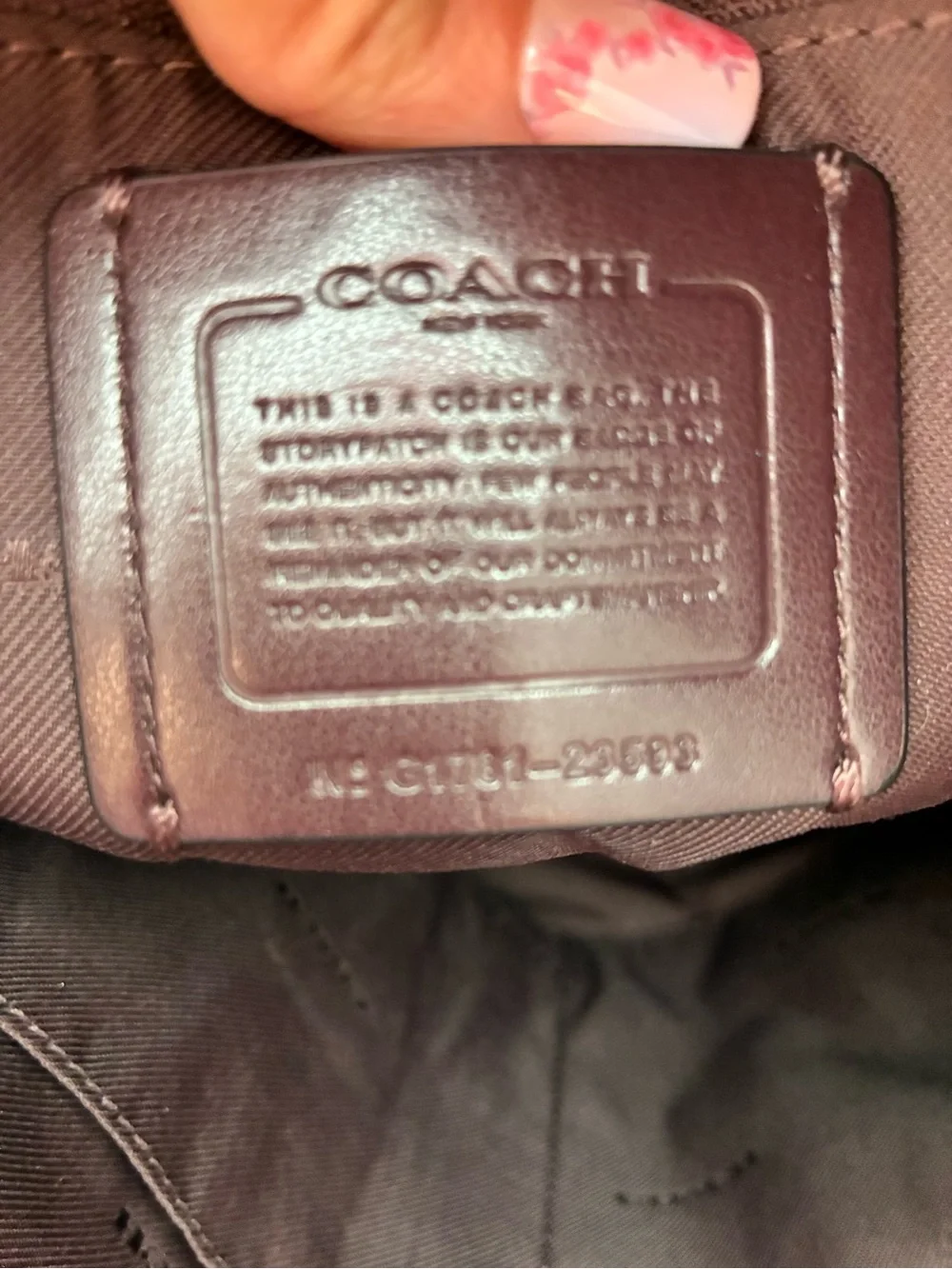 Coach Brown Floral Tote with Black Straps